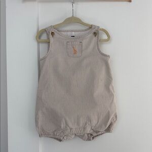 Janie and Jack Tan Striped Bodysuit